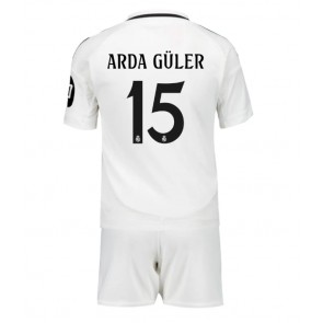 Billiga Real Madrid Arda Guler #15 Hemmatröja Barn 2024-25 Kortärmad (+ Korta byxor)